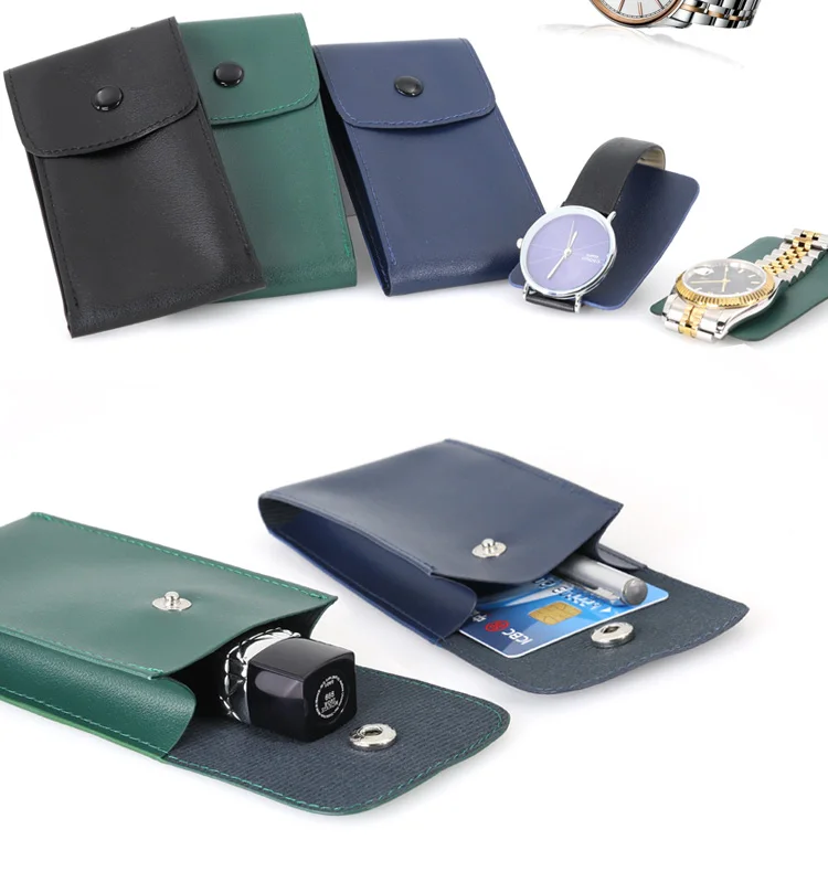 

High Quality PU Leather watch Protect Bag New Style Lovers' Watch Storage Bags Green Leather Brand Mechanical Watch Travel Bag