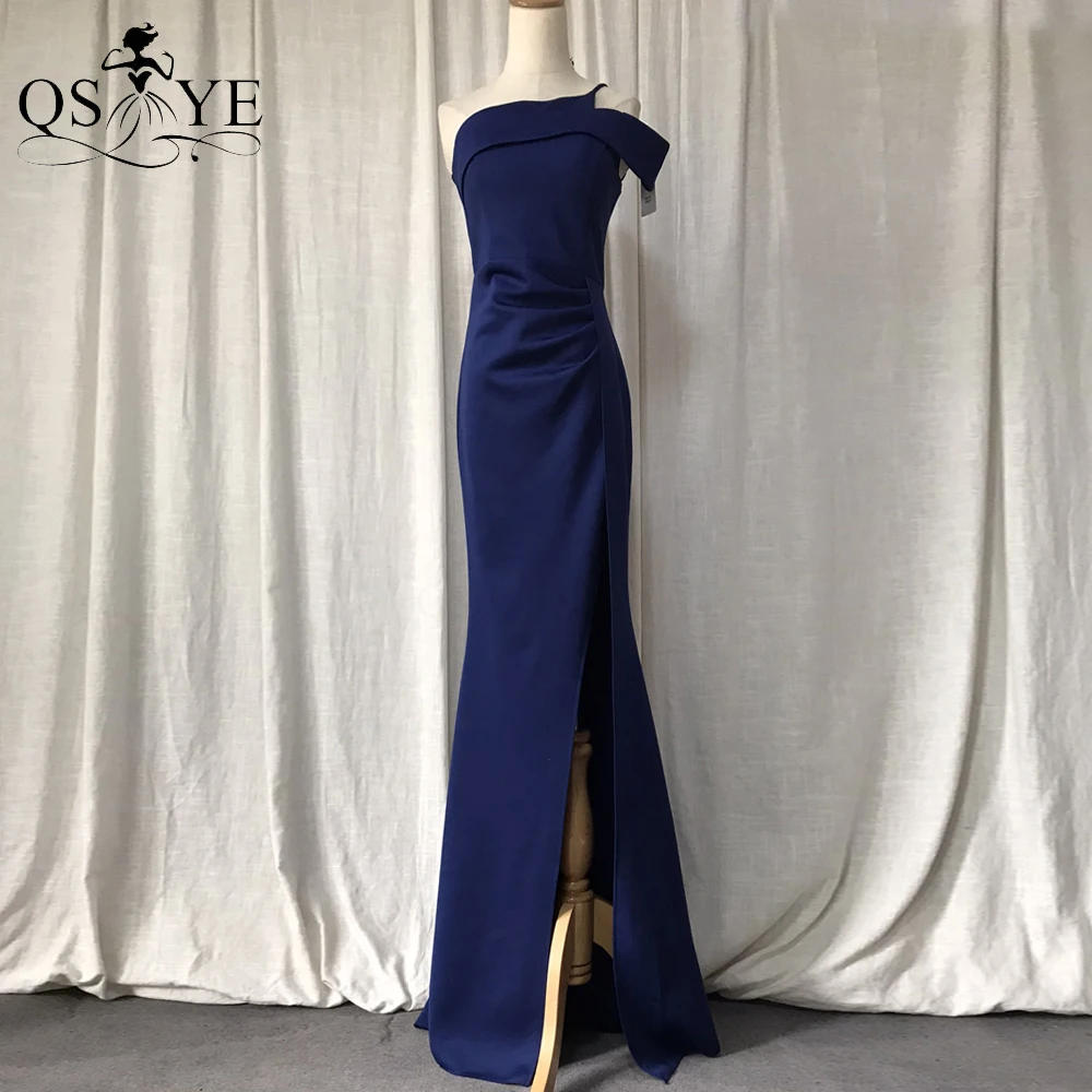 

One Shoulder Burgundy Prom Dresses Fit Sexy Split Long Party Gown Dark Red Formal Elegant Mermaid Women Evening Dress Bridesmaid
