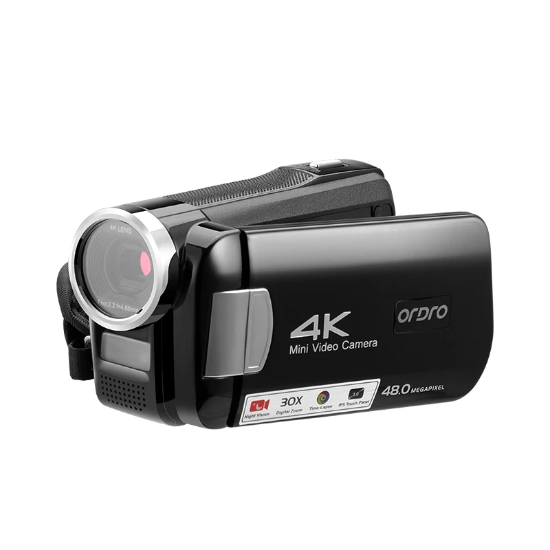 

4K Vlog Cameras for YouTube Videos, Ordro AC2 1080P 60FPS IR Night Vision Digital Camcorders for Blogger Photography Beginners