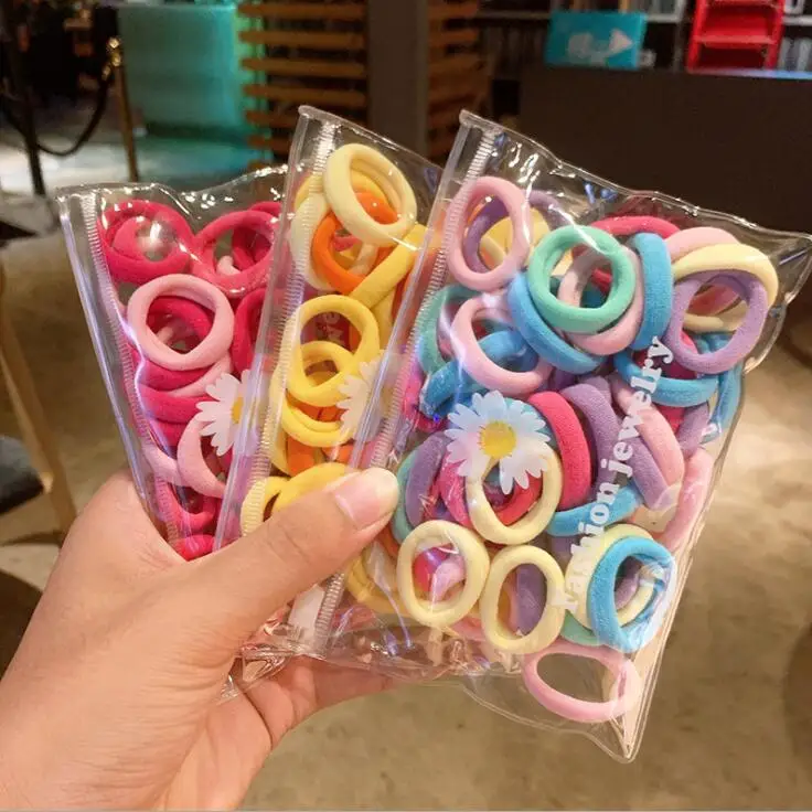 Бесшовные Эластичные Мини ленты для девочек эластичные волос цветной мини