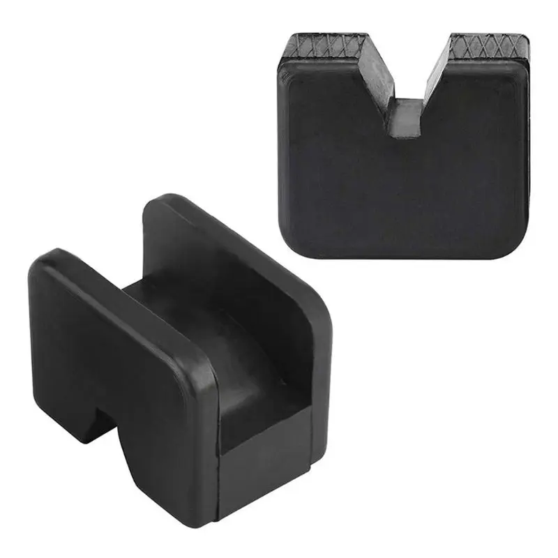 

4Pcs Floor Jack Pad Adapter for Jack Stand Rubber Slotted Frame Welds Protector