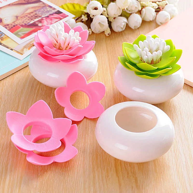 Hoomall оригинальный бокс для ватных палочек с рисунком лотоса декоративный