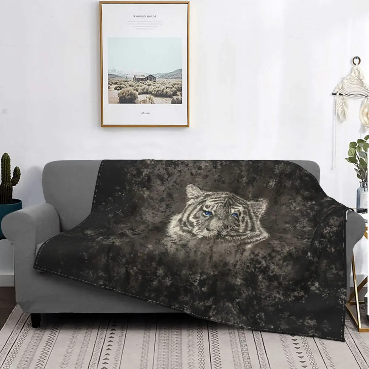 

Manta de Tiger de la ночной для детей, colcha, cama, alfombra a cuadros, toalla de playa, manta Kawaii