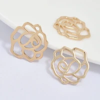 24k gold environmental protection hollow rose pendant fashion headdress hair accessories for diy necklaces earrings accessori