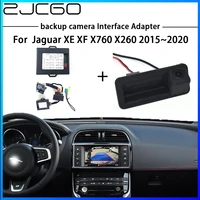 zjcgo hd reversing rear camera for jaguar xe xf x760 x260 20152020 interface adapter backup display improve decoder