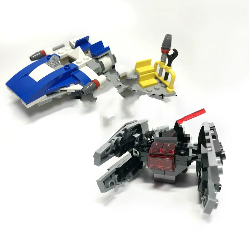 10896 A-Wing Vs. TIE глушитель серии микробойцы строительные блоки кирпичи Детский