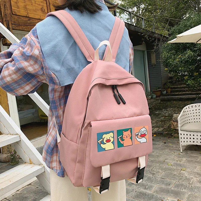 

Милые школьные рюкзаки 2020, женский водонепроницаемый рюкзак для девочек-подростков, нейлоновый милый мультяшный Повседневный дорожный мяг...