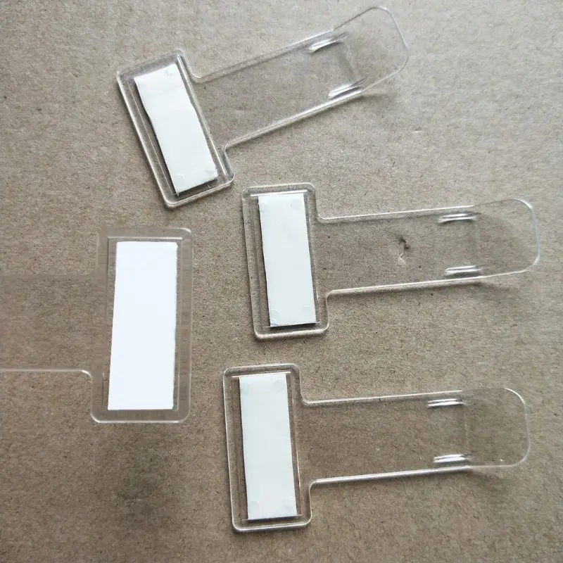 

2pcs/set Car Vehicle Parking Ticket Permit Holder Clip Fastener Stickers Kit 87HE