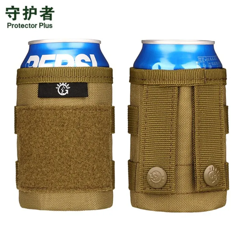 

Can cover camouflage small sub contractor portable small water bottle packaging decoration can cup cover 1000D Nylon high qualit