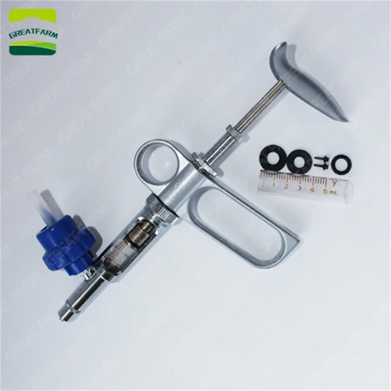 

Chicken Continuous Syringe 5ml Automatic Dosing Device 2Ml Feeder Cow Tool Pig Sheep FARM Cattle Veterinary Vaccine Drinker New
