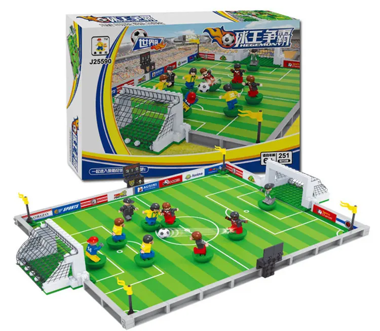 

[ Funny ] 251pcs sport competition field Building blocks toy + figures Educational assembly toy kids gift