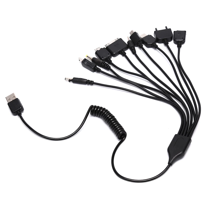 

10 in 1 Multifunction Multi Pin Cable Charger USB Adapter Cable Data Wire Cord USB Data Transfer Cable Universal