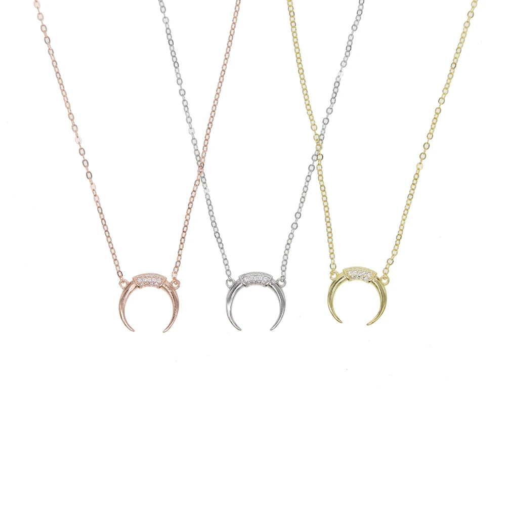 Новинка модное ювелирное изделие ожерелье с подвеской в виде рогов полумесяца