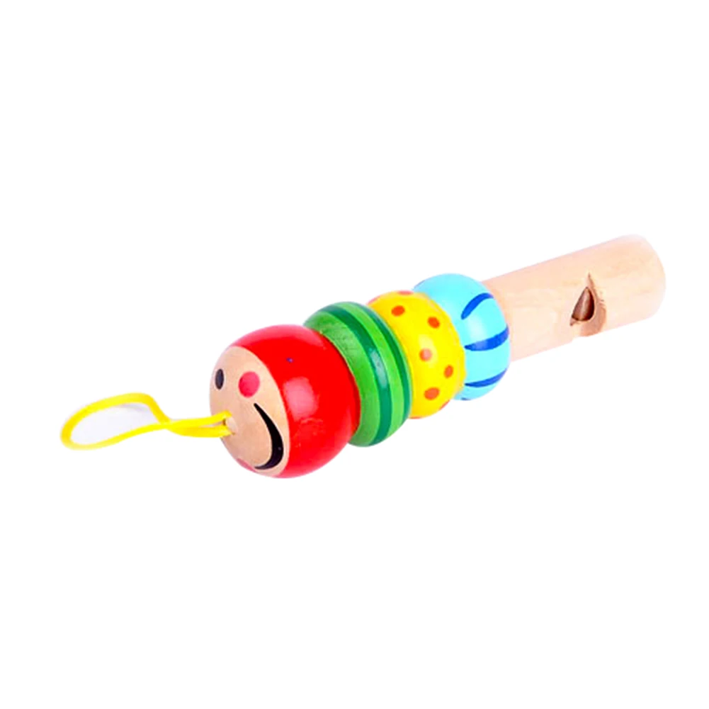 

Cartoon Animal Wooden Whistle Hanging Music Instrument Kids Developmental Toy