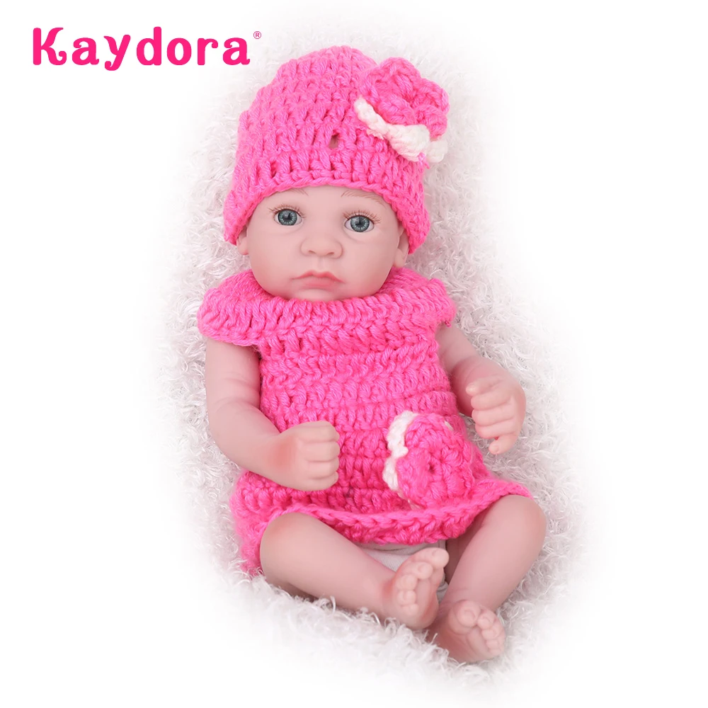 25 см Симпатичные купаться Playmate живой полный Силиконовый ребенок Boneca Reborn куклы Bebe