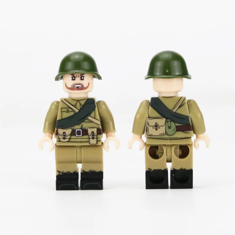 WW2 военная армия солдат фигурки строительные блоки Minifigs армейский солдатский шлем оружие шарф аксессуары Кирпичи игрушки для детей
