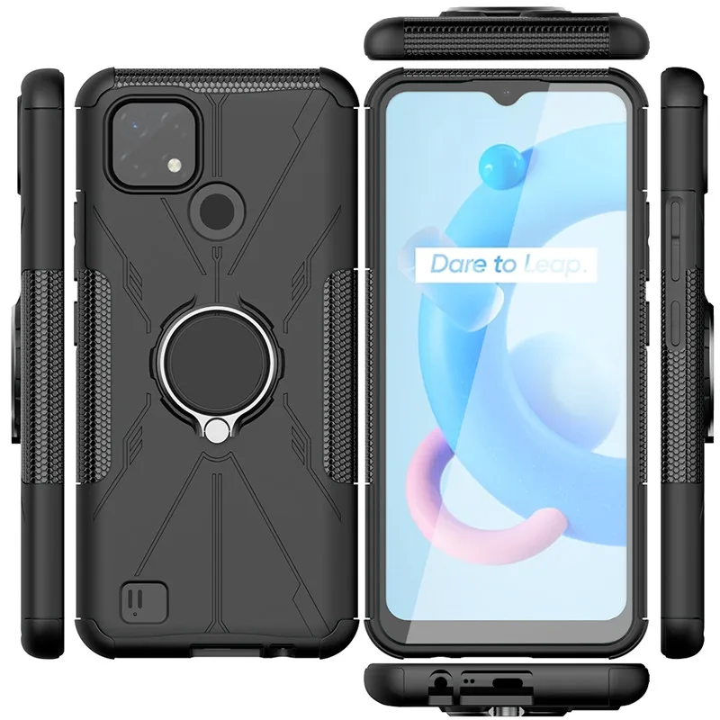 shockproof cover for realme c21 case for realme c20 c21 cover armor pc protective bumper coque for realme c21 c20 fundas free global shipping