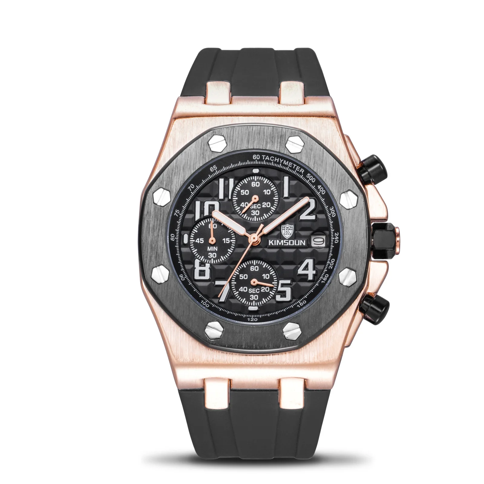 Switzerland Royal Rolexable Japan Miyota кварц модные часы мужские силиконовые три глаза многофункциональный водонепроницаемый montre homme - Цвет: Зеленый