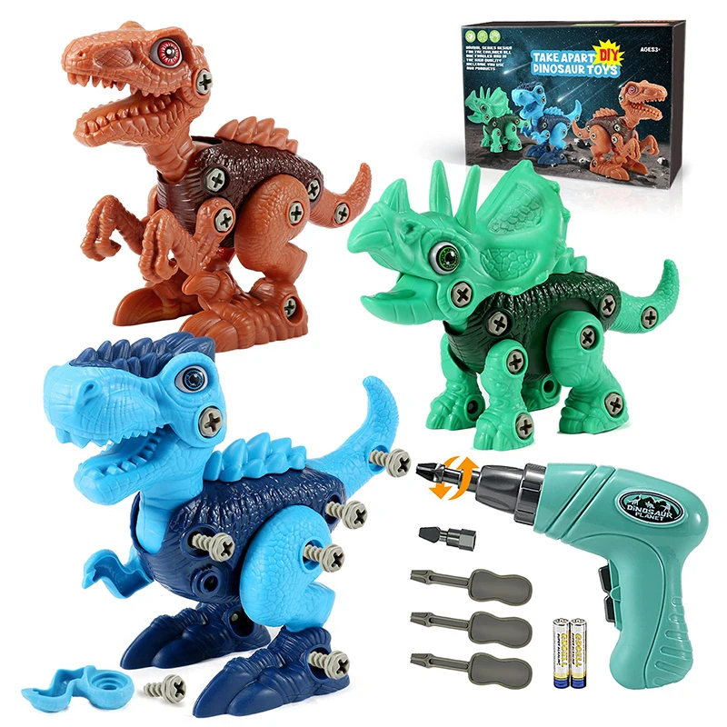 

динозавр фигурки животных динозавры игрушки Игрушки-Динозавры разбираются с детьми, электрическая дрель, экшн-фигурки для детей, фигурки ж...