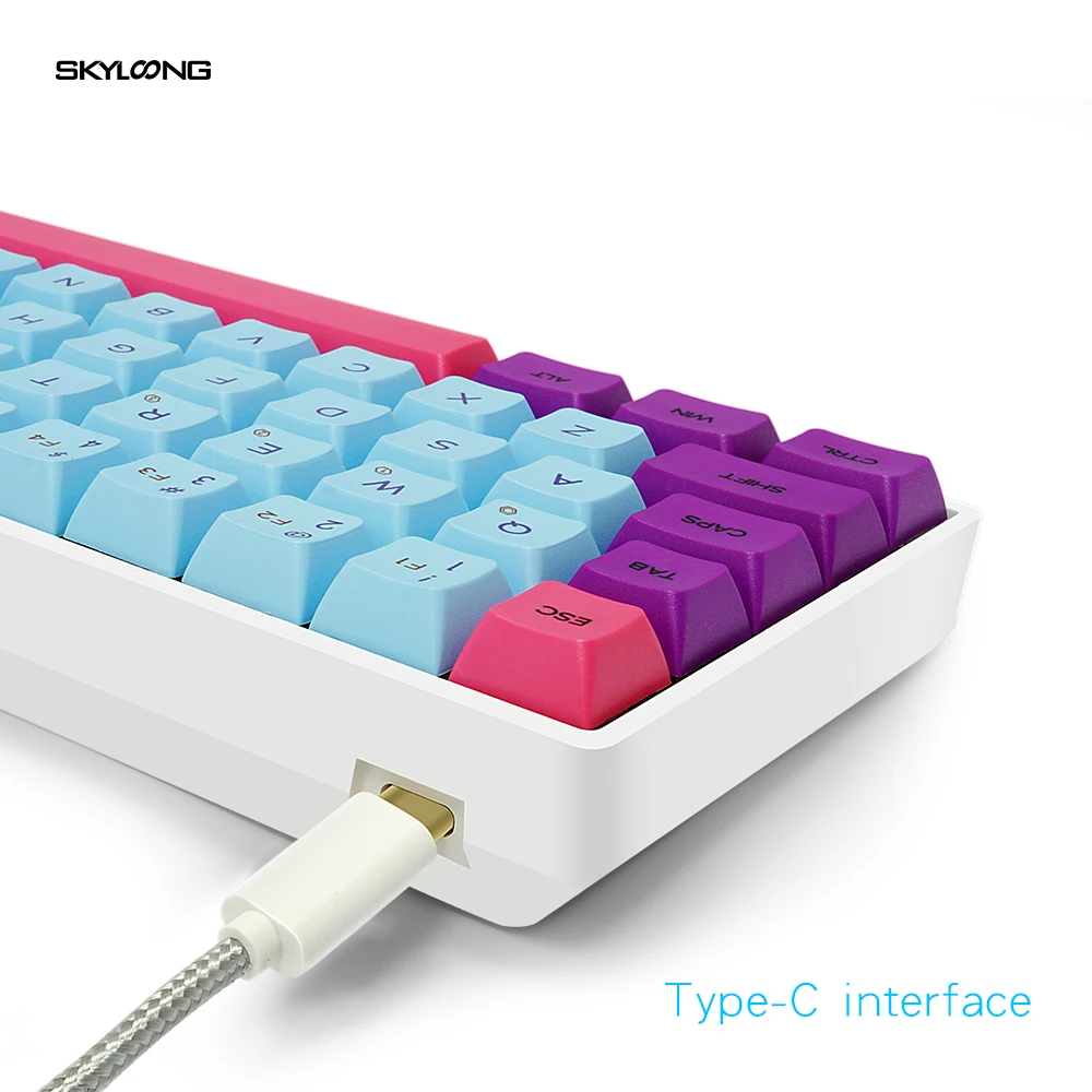 Портативная Механическая Проводная клавиатура Skyloong GK71 SK71 игровая Gateron Mx RGB с