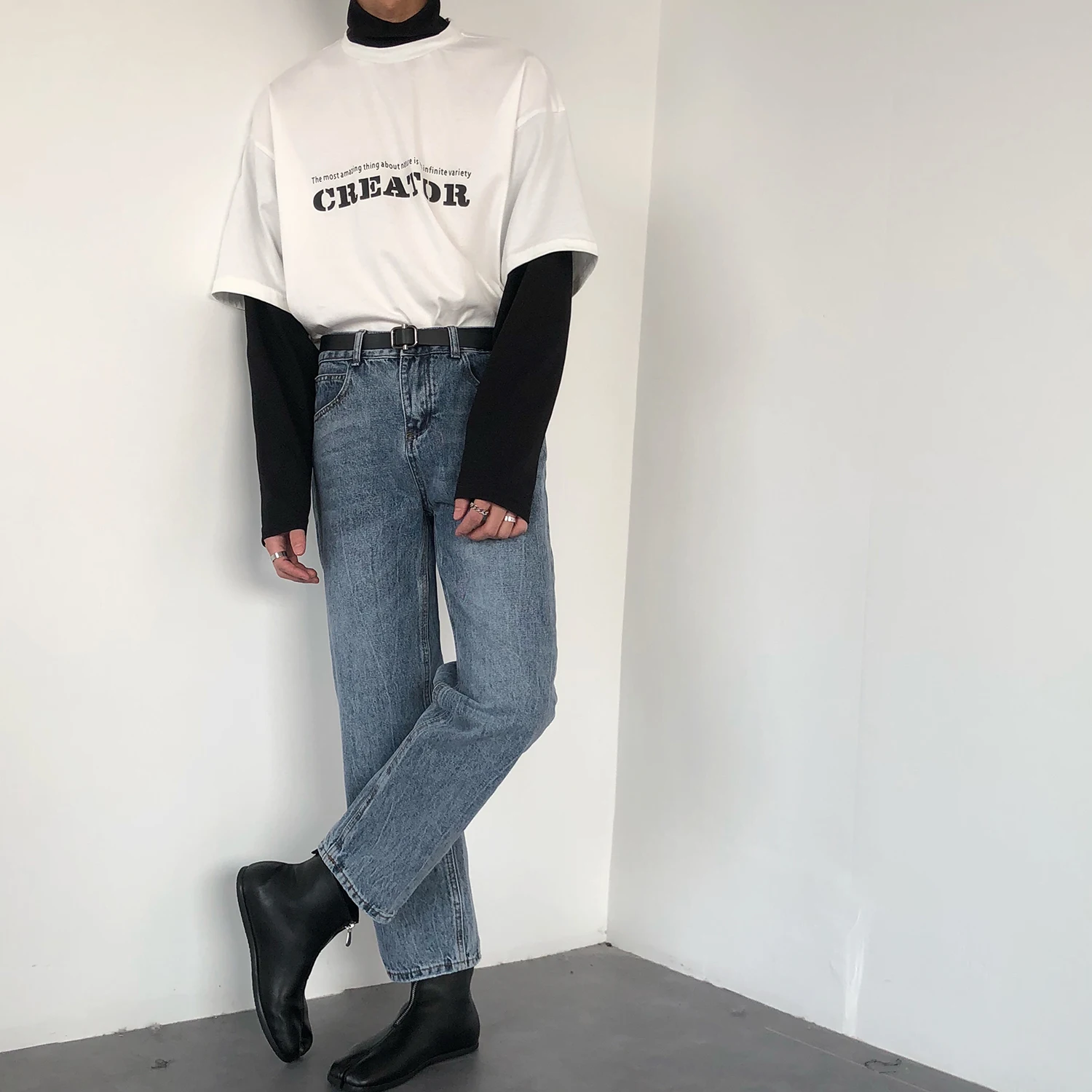 IEFB/можем грузить Для Мужчин's wearUlzzang девять частей брюки на подтяжках темно