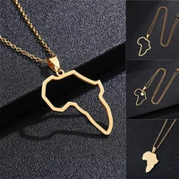 africa map pendant necklaces gold color women girls heart african of maps necklace jewelry charms christmas gifts