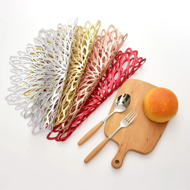 Hollow PVC Doily For Dining Thermal Insulation Table Non Slip Shape Round Coaster Pads Bowl Rug Home Decor | Дом и сад