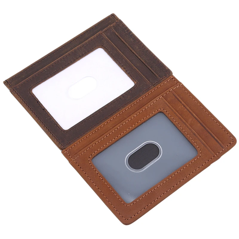 

High Quality PU Leather Wallets Credit Card Holder Anti-theft Card Set Magnetic Personality Portable Wallet