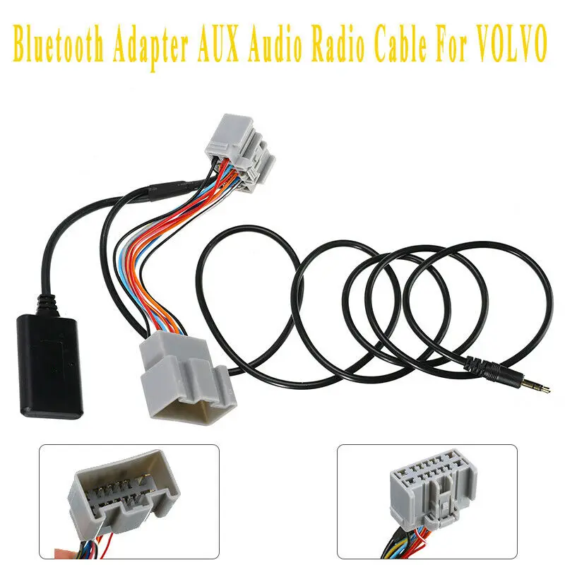 Автомобильный 14Pin Bluetooth адаптер аудио AUX кабель 12V для VOLVO C30 S40 V40 V50 S60 S70 C70 V70 XC70 S80 XC90 модуль Bluetooth