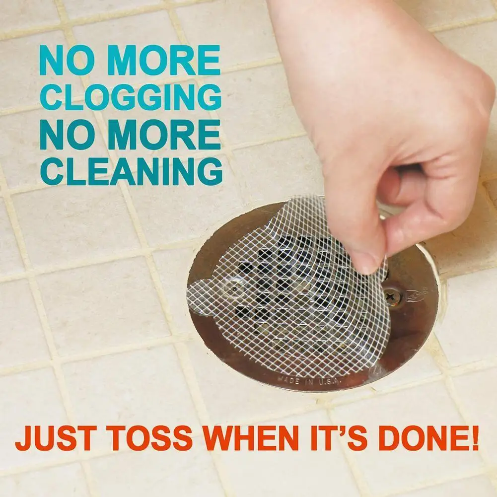 

Disposable Bathroom Sewer Outfall Sink Drain Hair Strainer Stopper Filter Sticker Kitchen Supplies Anti-Blocking Strainer