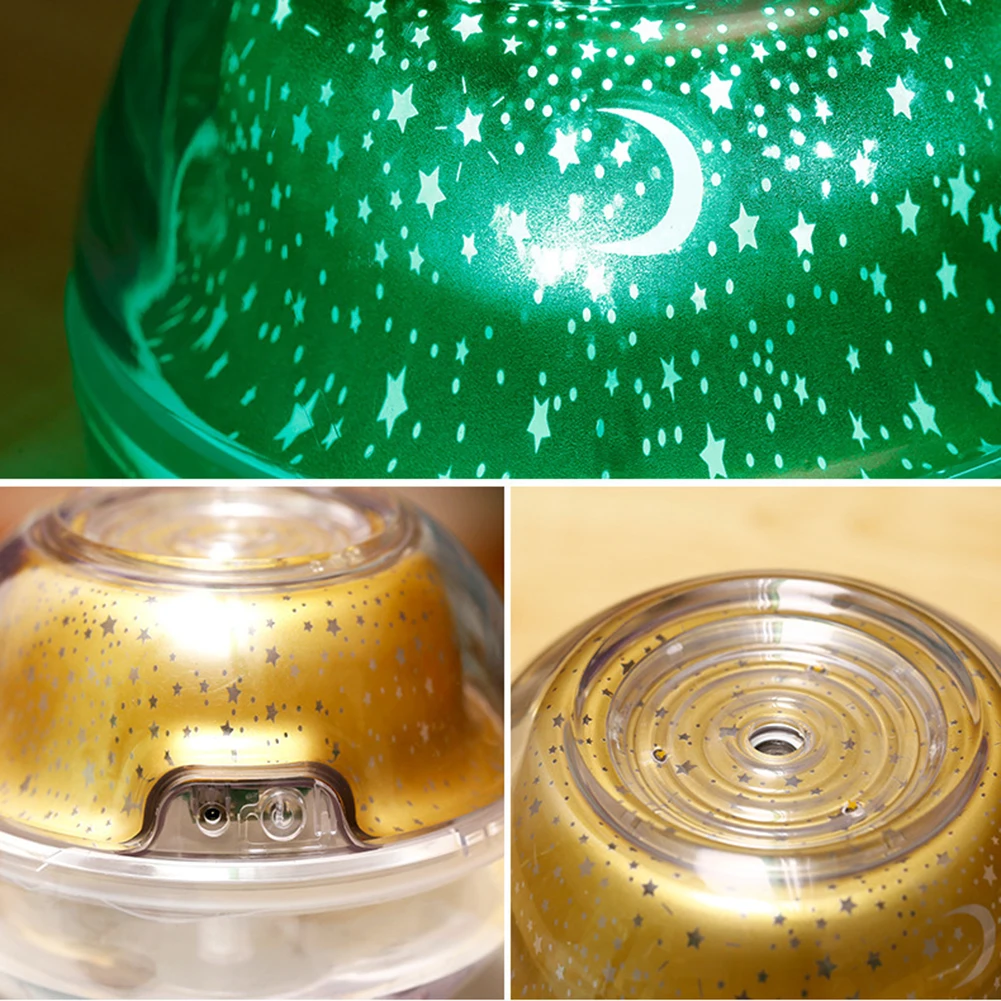 

500ml LED Crystal Night Light Projection Humidifier Aroma Lamp USB Aromatherapy Air Freshener Mist Maker