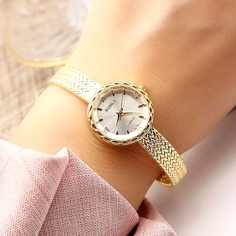 INS Small Gold Watch  Fashion Ladies Watch Retro British Style Japanese Movement Wheat Ear Edge Watch enlarge