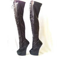 7 87in high height womens sexy party boots hoof heels over the knee high boots us size 6 14 no wg102