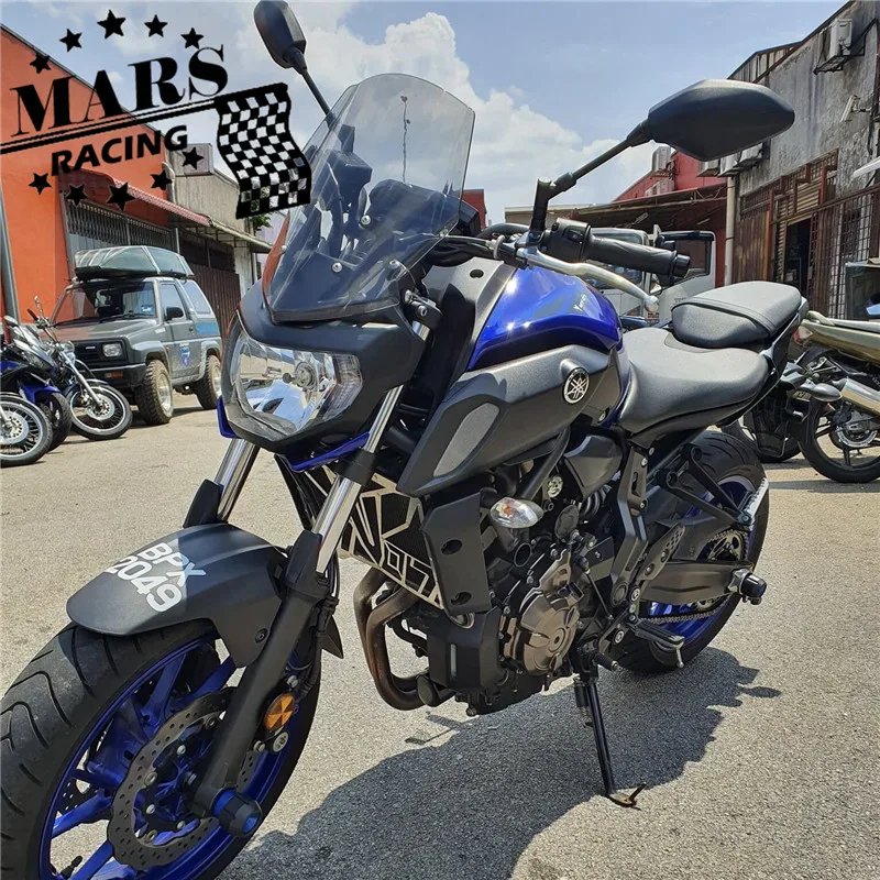 Лобовое стекло мотоцикла козырек подходит для FZ07 MT 07 MT07 2018 2019 18 19 двойной