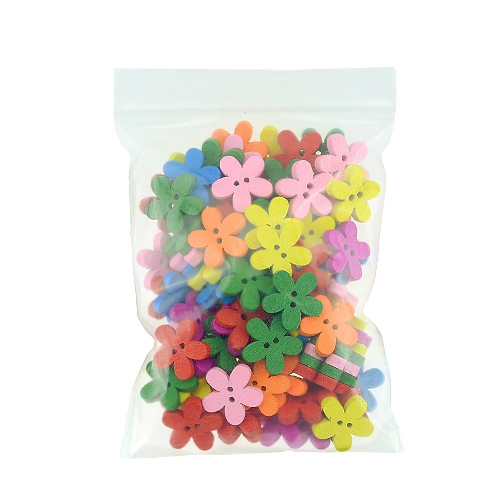 100 шт./компл. 2 отверстия разные цвета искусственная древесина скрапбукинг