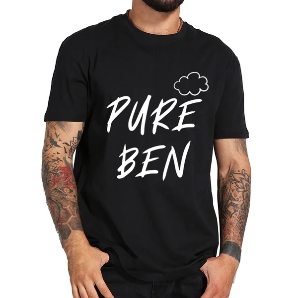 

pure ben merch creator series T Shirts Men Hot Summer Cotton High Quality T-shirt Fashion Hip Hop Top Tees