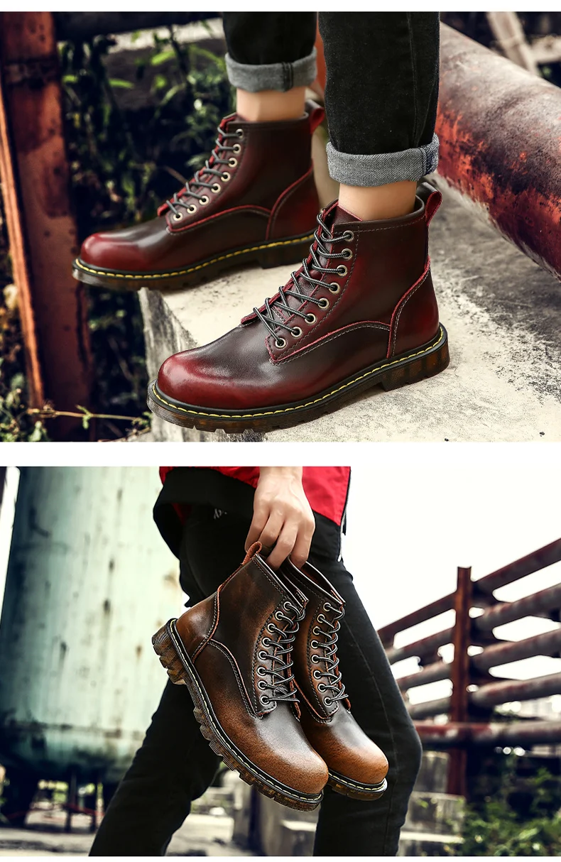 

2019 Winter Men Ankle Boots High Quality Luxury Rubber Warm Snow Boots Men #XS89027