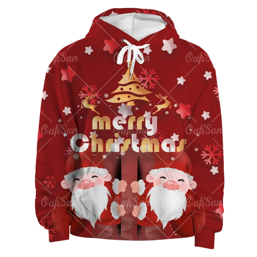 

Autumn and winter Christmas clothing 3D printed hoodie men's raglan pullover hoodie men's spring sportswear streetwear
