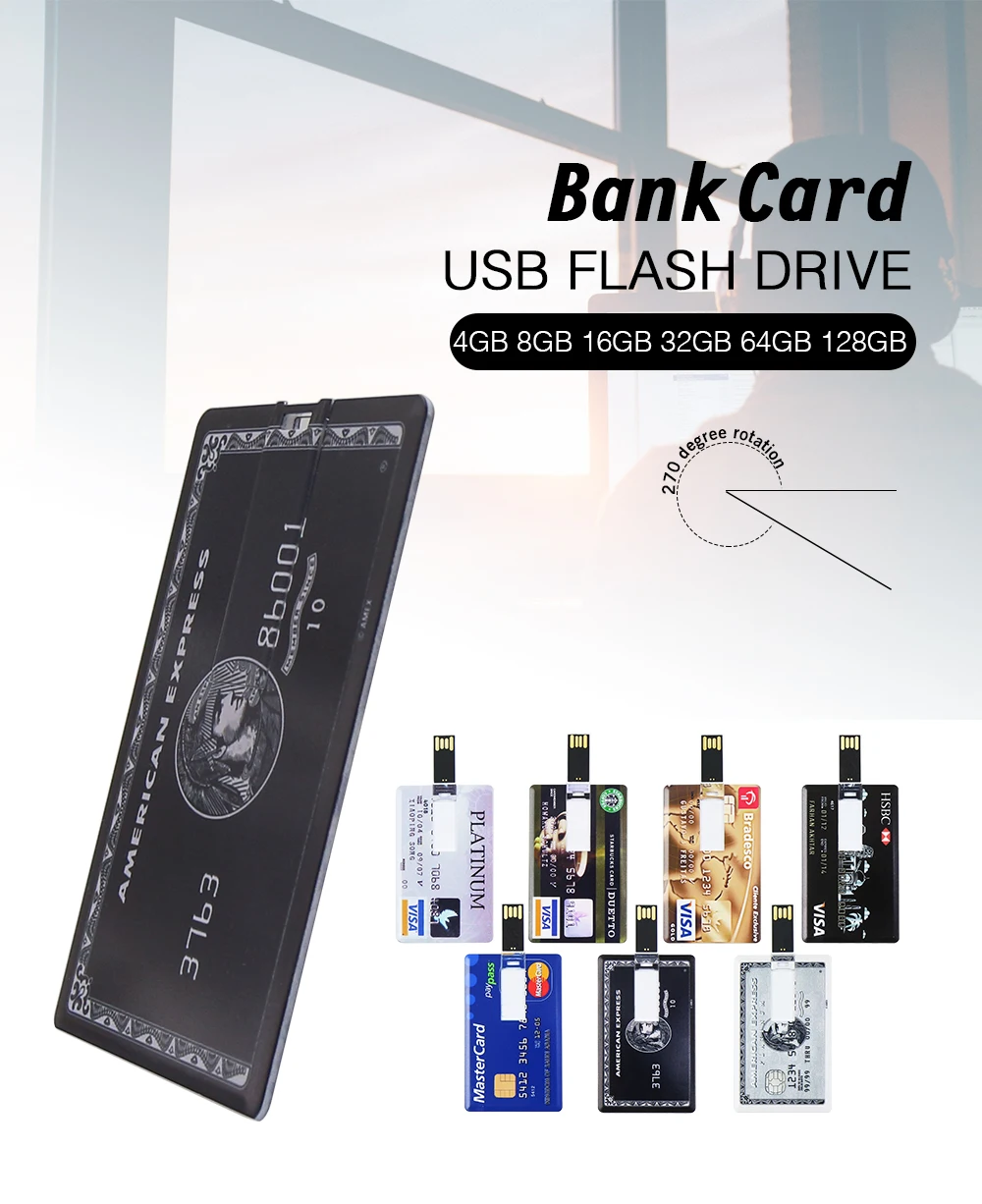 Карта кредитного банка, карта памяти HSBC MasterCard Bradesco, флеш-накопитель usb 8 ГБ 16 ГБ, флеш-накопитель USB, флеш-накопитель 32 Гб 64 Гб 128 ГБ, флеш-накопитель