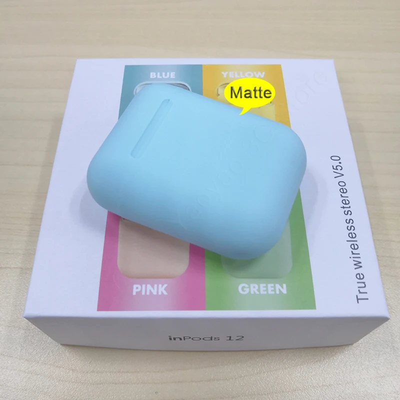 InPods 12 True беспроводные наушники i12 TWS Macaron матовые деловые Bluetooth наушники Handfree гарнитура PK i10 i13 i14 i20 i30 TWS