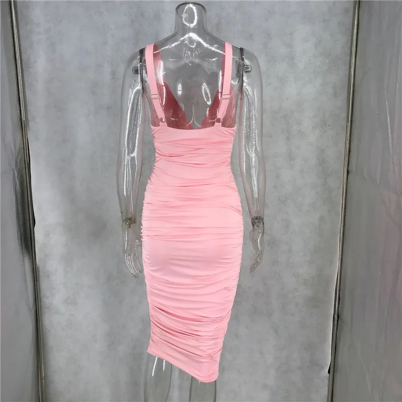 Сексуальное Двухслойное Плиссированное облегающее платье женское для вечеринок