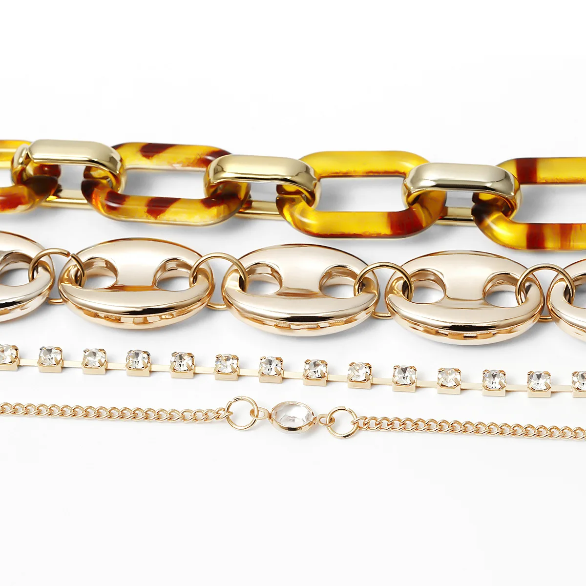 Браслеты с подвесками 4 шт. новая мода Леопардовый цвет акриловый Геометрическая