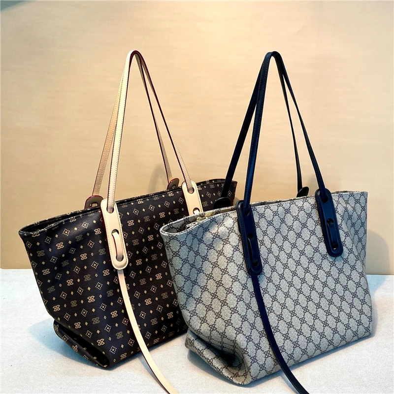 

Роскошная дизайнерская женская сумка 2021, Вместительная женская сумка через плечо, роскошная Брендовая женская сумка-тоут, модная сумка из н...