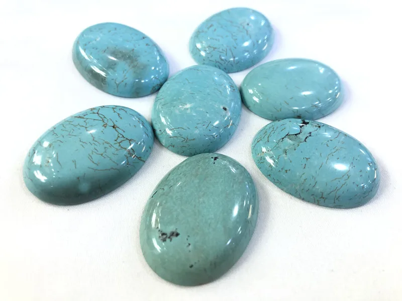 

Wholesale Cabochon 5pcs/lot good quality turquoise blue CAB CABOCHON mix 30x40mm beads for Diy jewelry accessories Magnesite