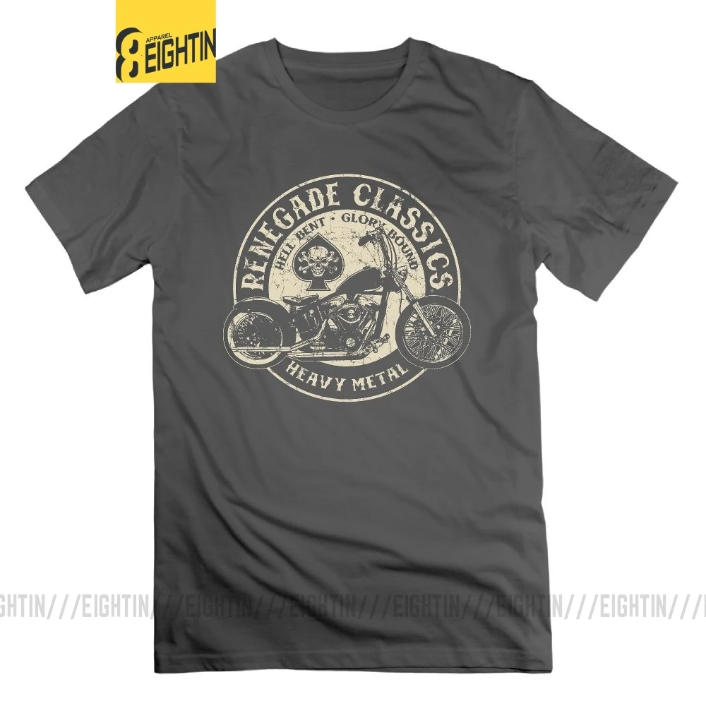 Винтажная футболка в байкерском стиле США из 100% хлопка с круглым вырезом и