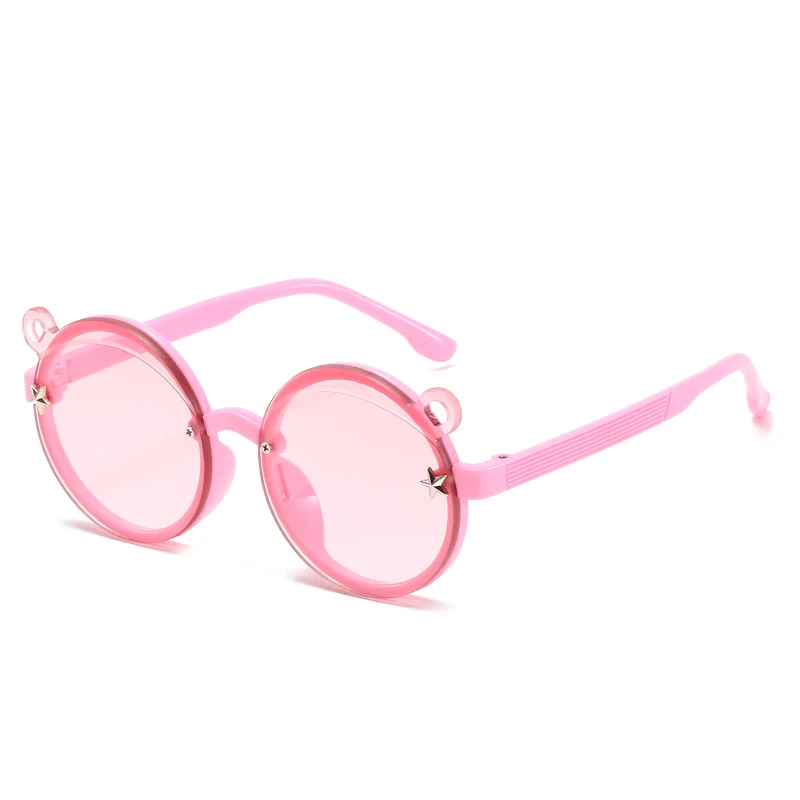 Солнцезащитные очки унисекс Детские круглые градиентные с кошачьими ушками |