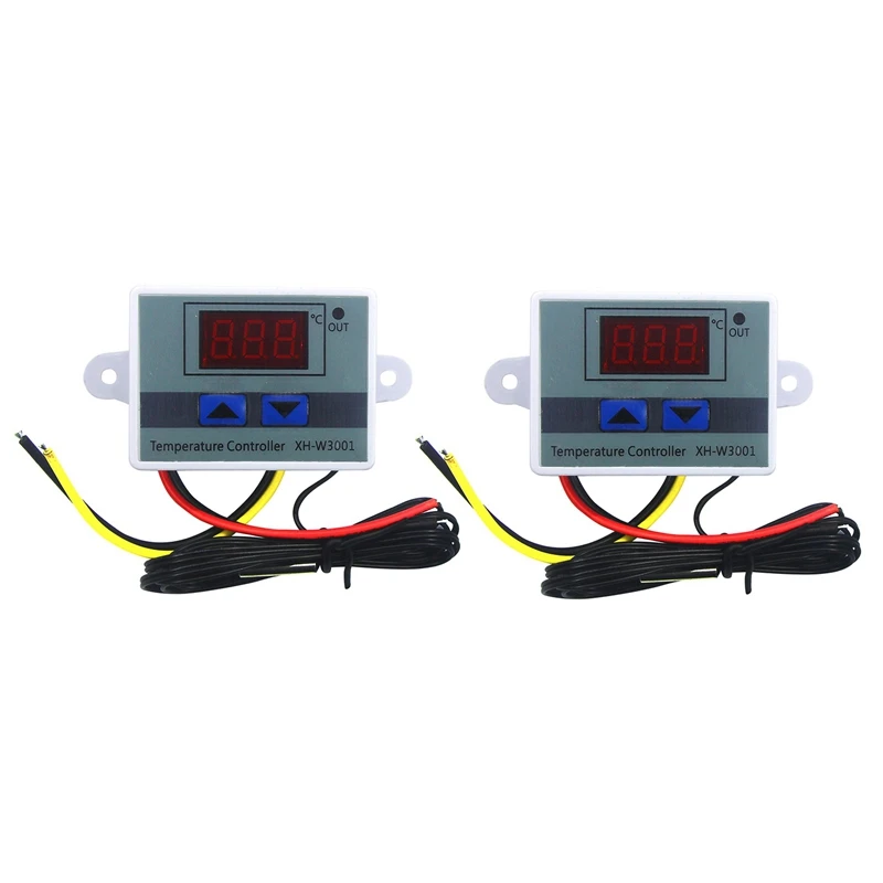 

2Pcs 110-220V Ac Digital Led Temperature Controller Xh-W3001 for Incubator Cooling Heating Switch Thermostat Ntc Sensor