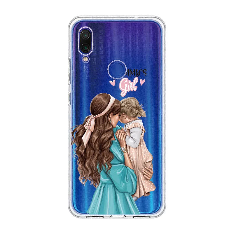

Cute Baby Super Mom Girls Queen For Xiaomi Mi Redmi Note 5 6 7 8 9 10 lite Pro Plus Soft TPU Crystal Slim Protective Clear Case