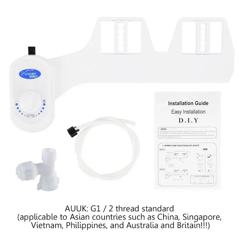 

Bidet Toilet Seat Single Nozzle Fresh Water Spray Non-Electric Bidet Attachment