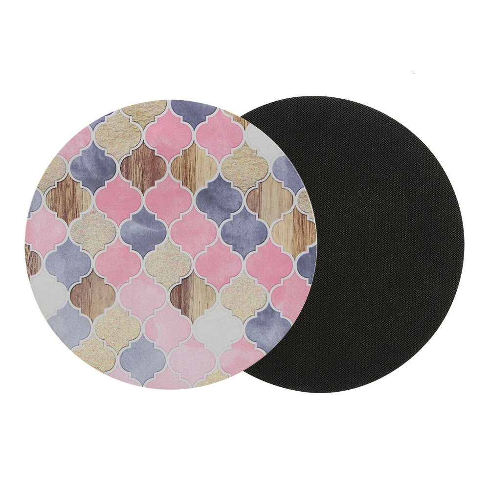 Мини-размер CHYI круглый мягкий силиконовый коврик для мыши компьютерный с принтом